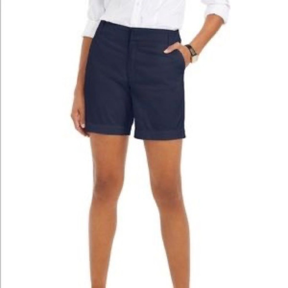 Charter Club Shorts Womens Allison Modern Navy Bermuda